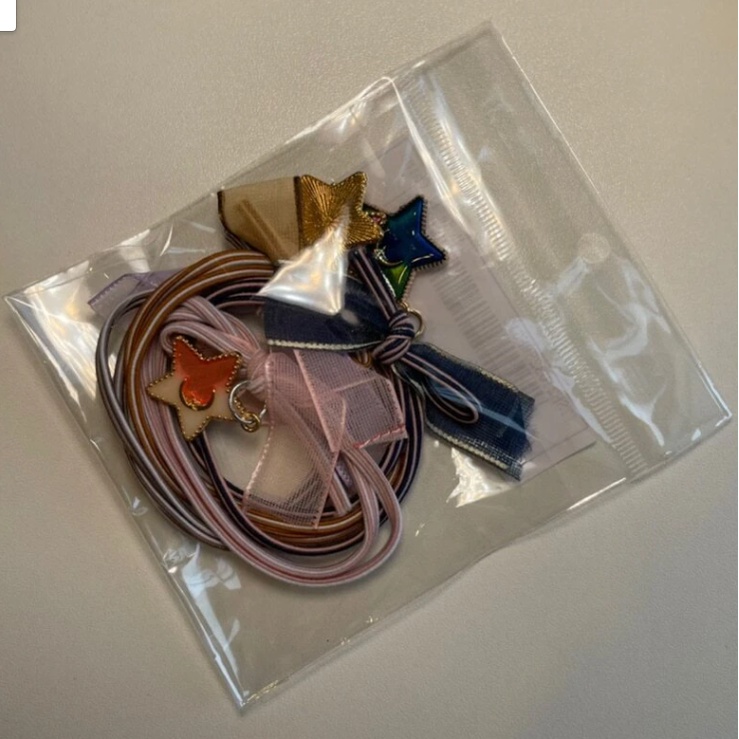 Combo 4 dây cột tóc họa tiết hình ngôi sao dễ thương (T15)