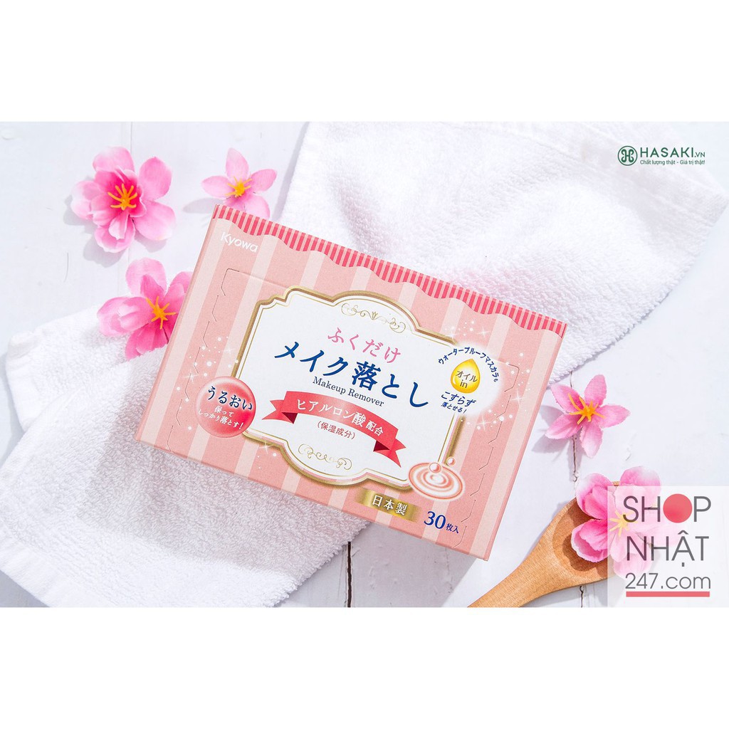 KHĂN GIẤY TẨY TRANG DƯỠNG ẨM KYOWA 30 TỜ - HANG NHẬT NỘI ĐỊA