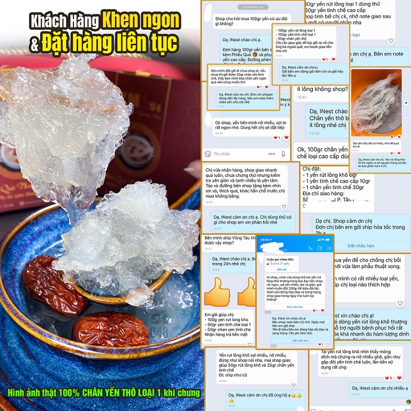 100g Chân Yên Thô Loại 1 Ít Lông Khánh Hòa - Chân Yến Thô Khánh Hòa INest