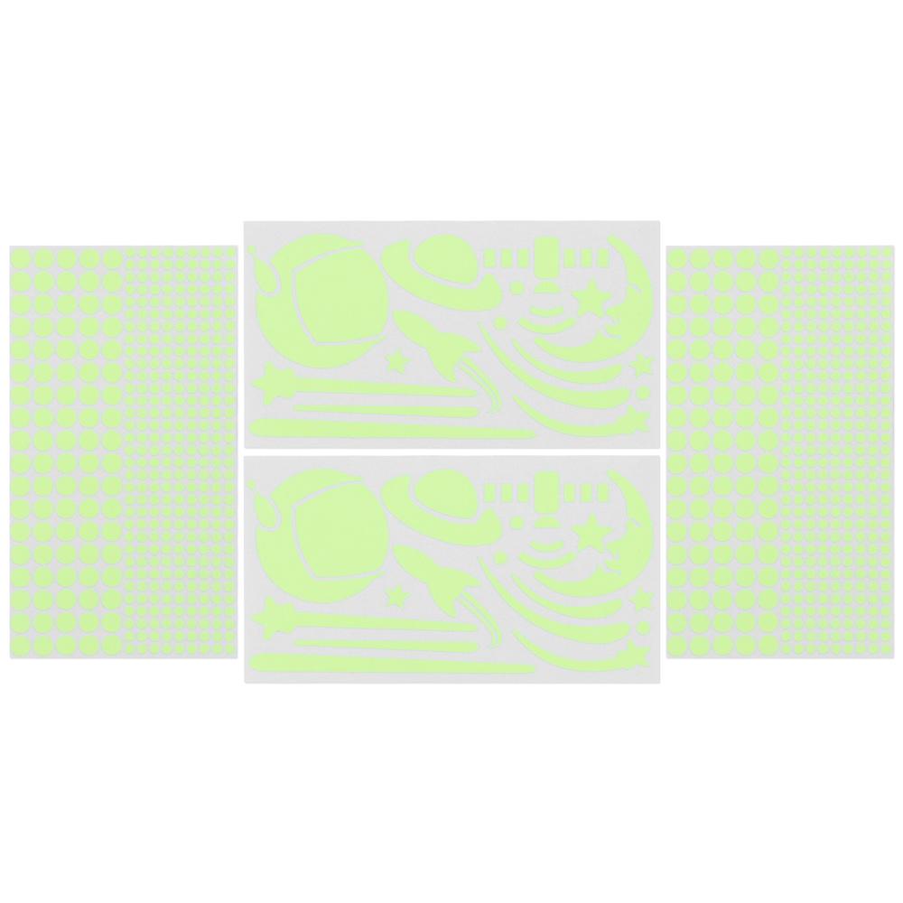 Giấy Dán Tường Dạ Quang Hình Tàu Vũ Trụ Trang Trí Phòng Ngủ Trẻ Em DIY