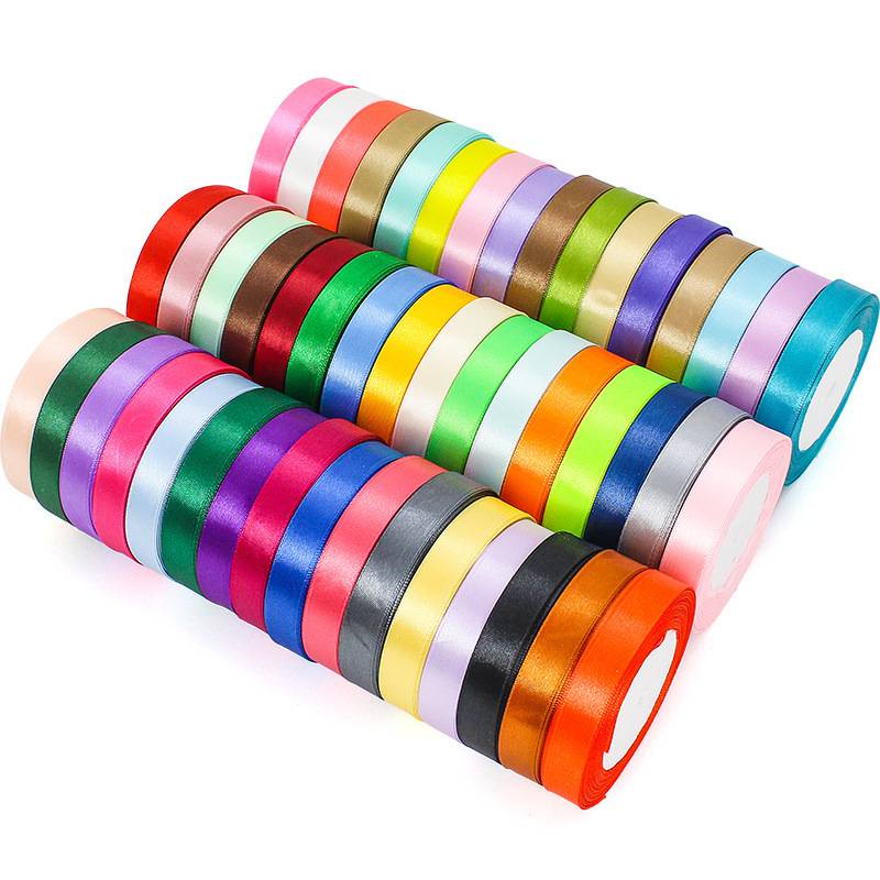 50 màu sắc bản 1.5cm cuộn dài 22m ruy băng satin lụa thường bóng 1 mặt,dây gói quả ,dây trang trí sự kiện,phụ liệu nơ bờ