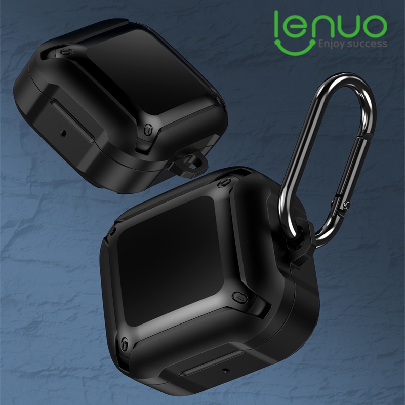 Leouo Vỏ Bảo Vệ Hộp Sạc Tai Nghe samsung galaxy buds pro / buds 2 / buds live / buds fe Bằng tpu Mềm Chống Sốc Có Móc Khóa