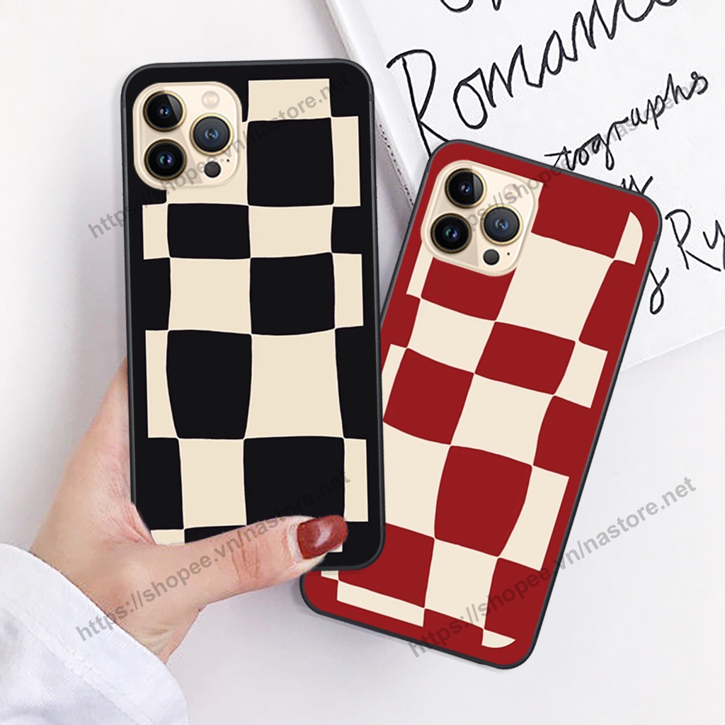 Ốp lưng Iphone 13-IPHONE 13 PRO-IPHONE 13 PRO MAX mặt cười, họa tiết caro đơn giản đẹp cute