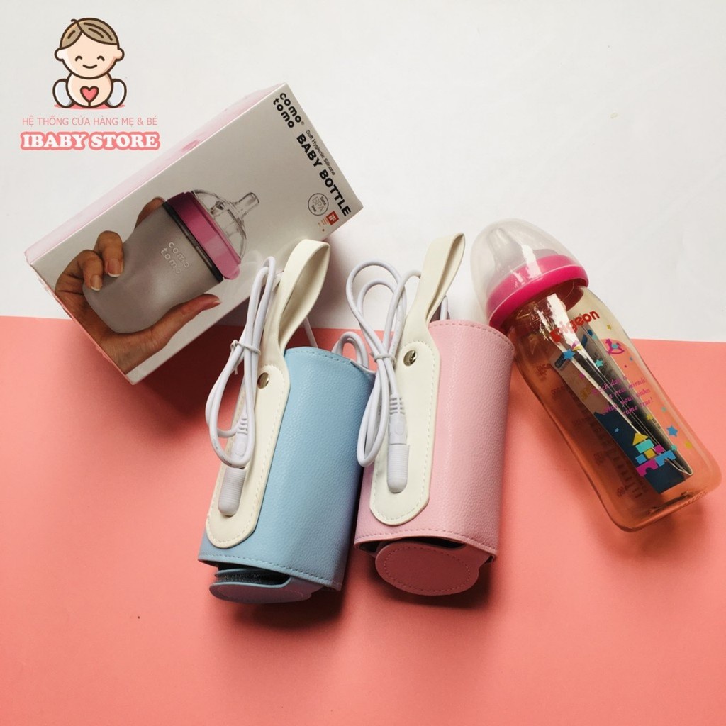 Túi Ủ Bình Sữa Thông Minh DAITO có cảm biến nhiệt độ, chất liệu bằng da cao cấp phù hợp với tất cả các loại bình