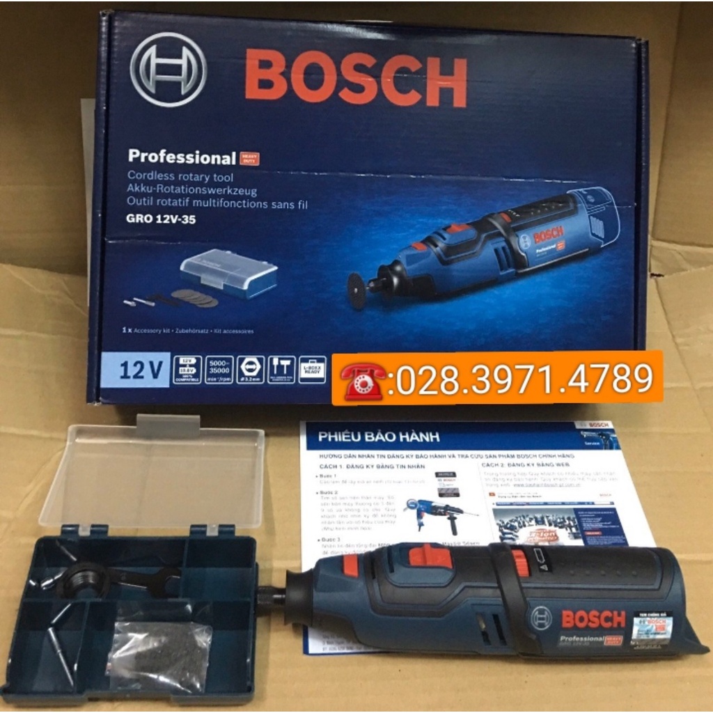 Máy cắt xoay đa năng pin Bosch GRO 12V-35 ,,BH 12 tháng