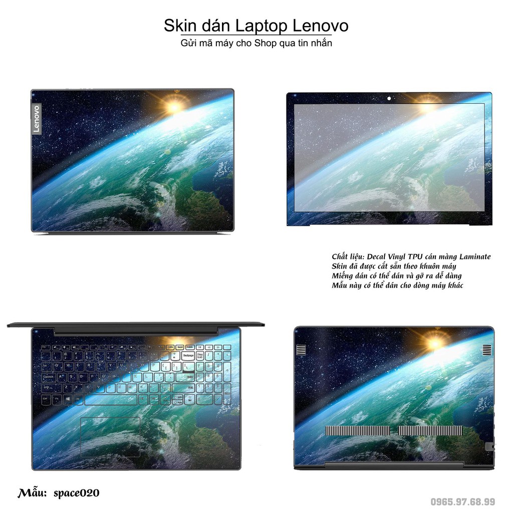 Skin dán Laptop Lenovo in hình không gian nhiều mẫu 4 (inbox mã máy cho Shop)