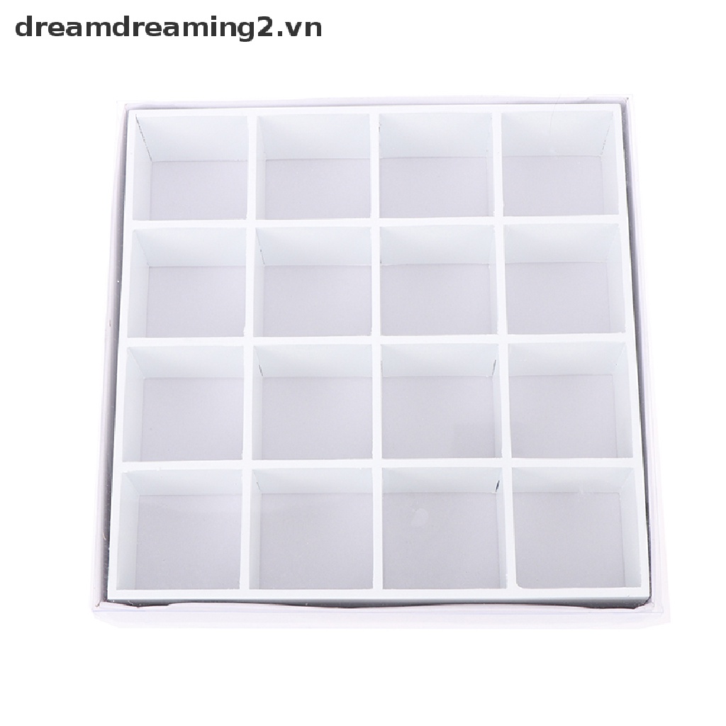 Kệ gỗ mini 16 ngăn đựng đồ dùng nhà búp bê tiện dụng