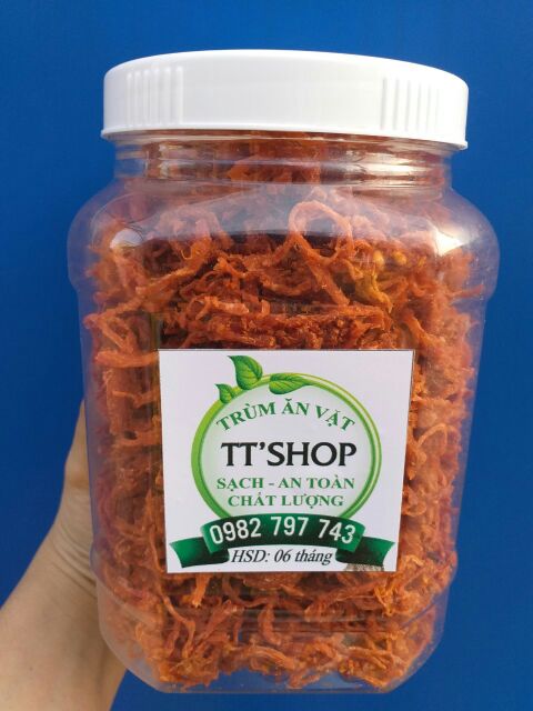 [Freeship] 1kg thịt bò khô sợi cary thơm ngon (heo giả bò)tặng bánh tráng trộn