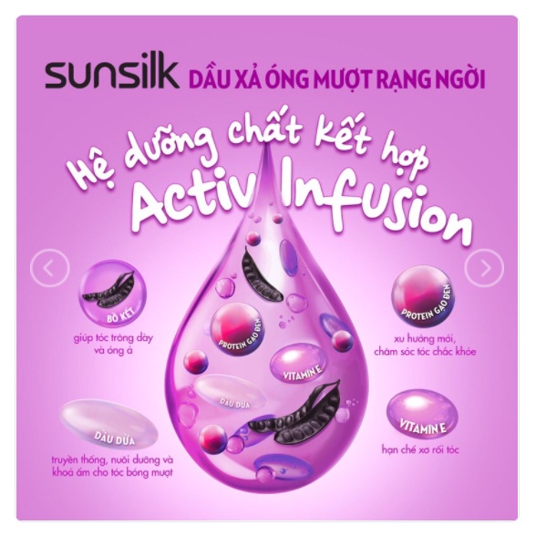Dầu xả Sunsilk 320g giúp tóc mềm mượt, không lo bết dính với dưỡng chất thiên nhiên