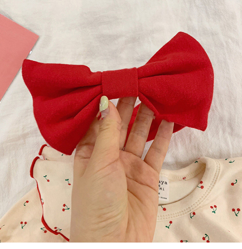 Jumpsuit Tay Dài Hoạ Tiết Cherry Đáng Yêu Cho Bé Gái