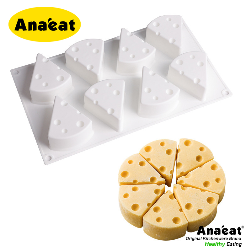 Khuôn ANAEAT bằng silicon chống dính làm socola/mousse/bánh tráng miệng hình phô mai
