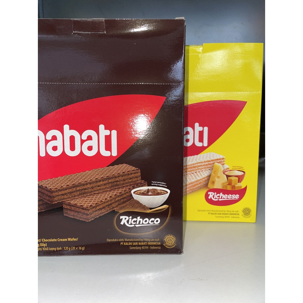 Bánh Sôcôla (Dạng Xốp) Richoco Nabati Chocolate Cream Wafer (Gói 50g)