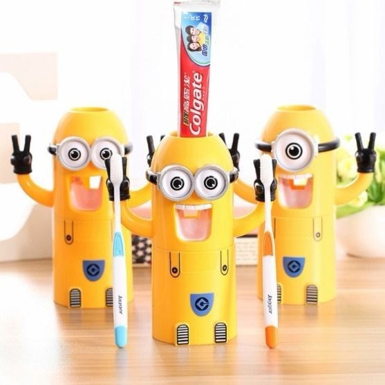 BỘ NHẢ KEM ĐÁNH RĂNG MINION SIÊU CUTE, SIÊU NGỘ NGHĨNH, DỄ THƯƠNG, VUI NHỘN CHO BÉ TRAI, BÉ GÁI