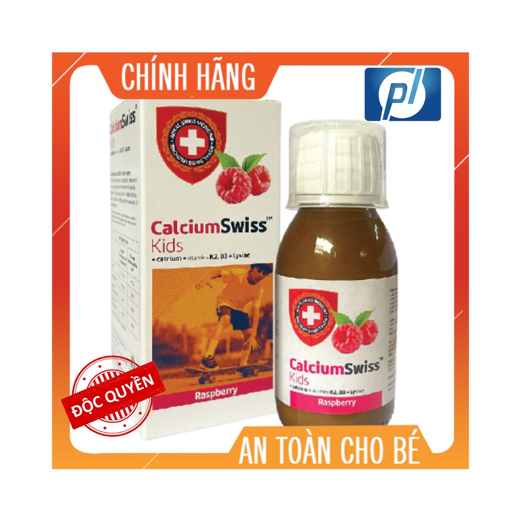 Sirô tăng chiều cao CalciumSwiss bổ sung canxi, vitamin K2, lysine và D3 - nhập khẩu châu Âu