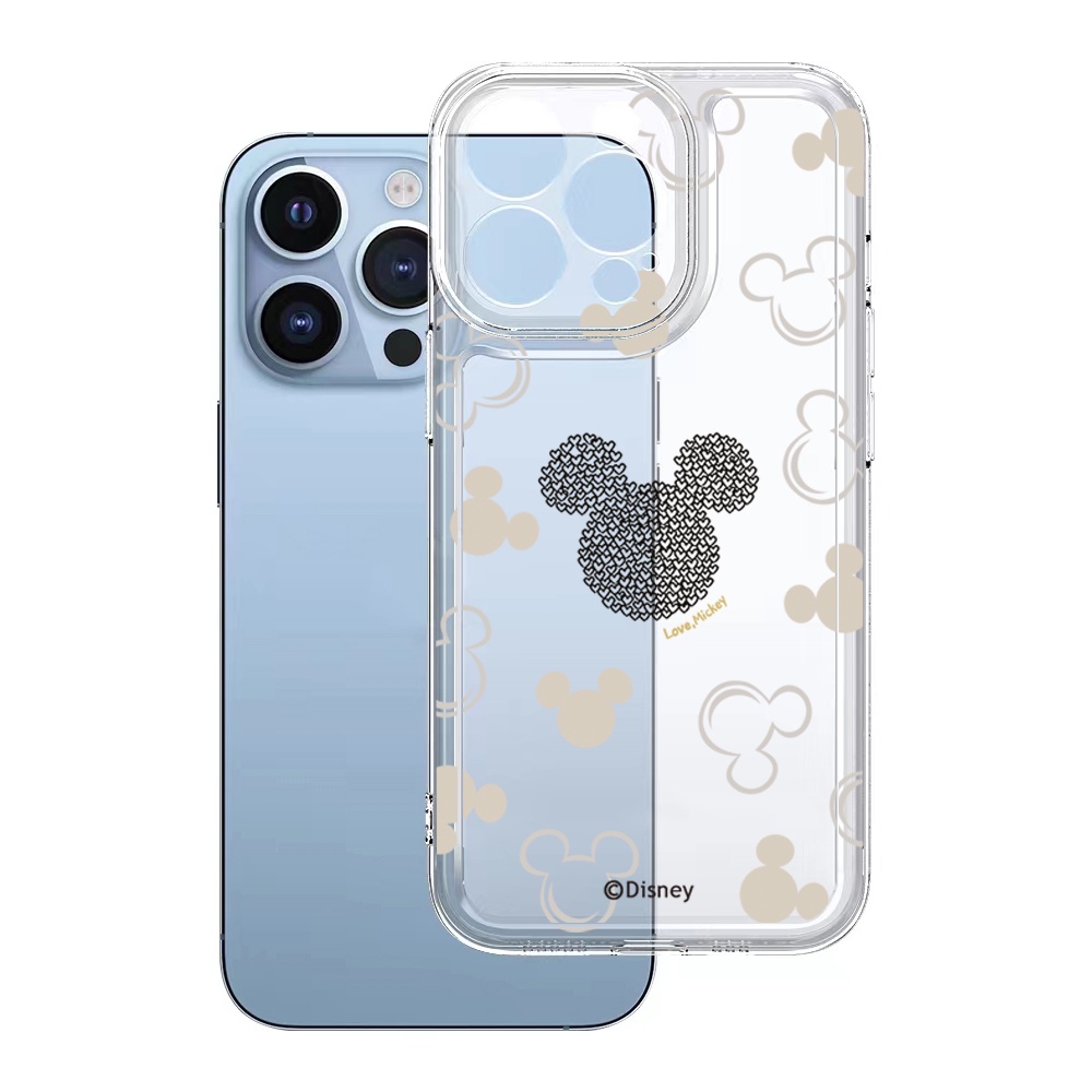Ốp Điện Thoại TPU Gel Trong Suốt In Hình Mickey Minnie Cho iPhone 13 Pro Max 14 12 iPhone 11 XR 8 7 SE 2022