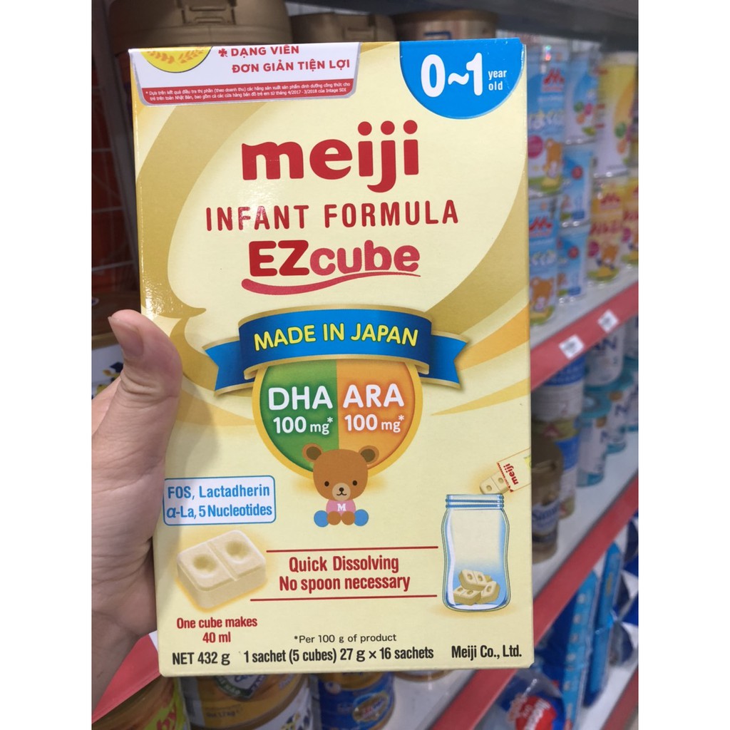 Sữa Meiji nhập khẩu dạng thanh từ 0-1 tuổi
