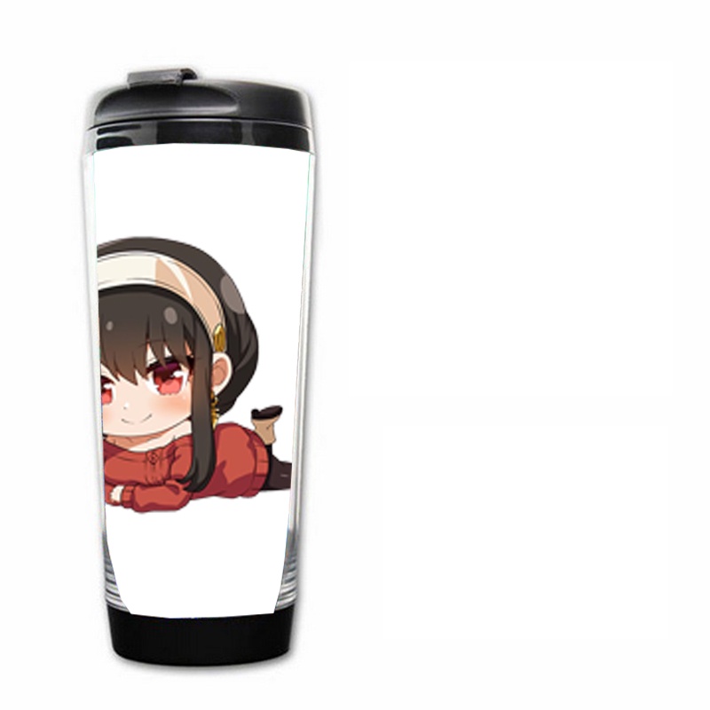 Bình nước nhựa in hình nhân vật SPY x Family ver nằm gia đình điệp viên anime chibi cốc đựng quà tặng tiện lợi