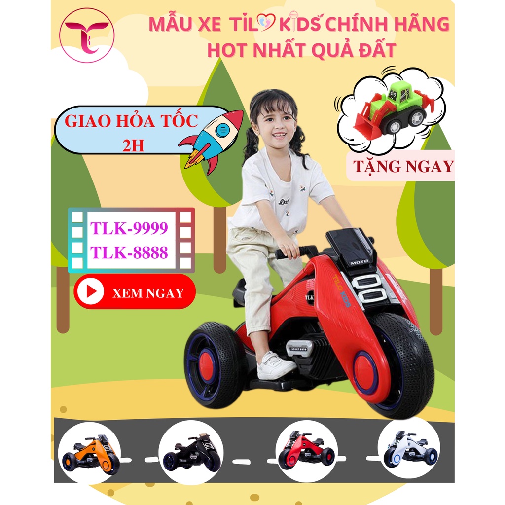 Xe máy điện trẻ em, xe moto điện cho bé TILO KIDS TLK-9999