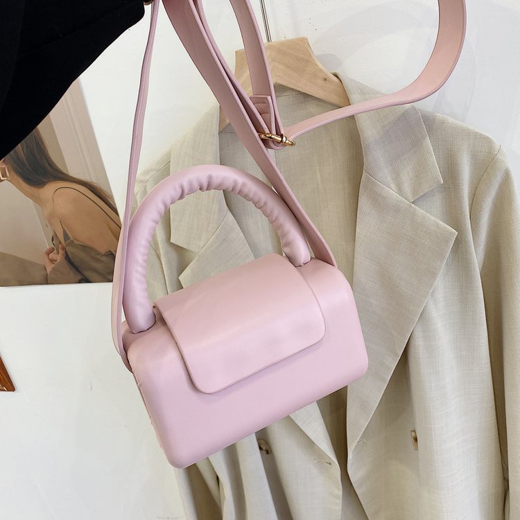 Túi xách da PU màu trơn thời trang 2021 thời trang sành điệu cho nữ