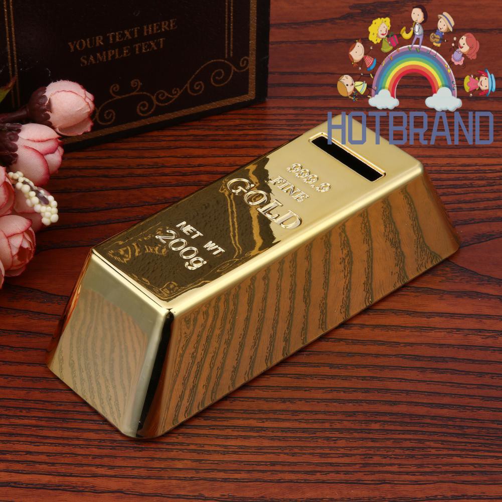Ống Heo Đựng Tiền Tiết Kiệm Hình Thỏi Vàng Độc Đáo