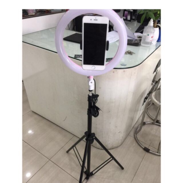 Bộ đèn livestream size 26cm kèm chân kẹp đèn 2m1