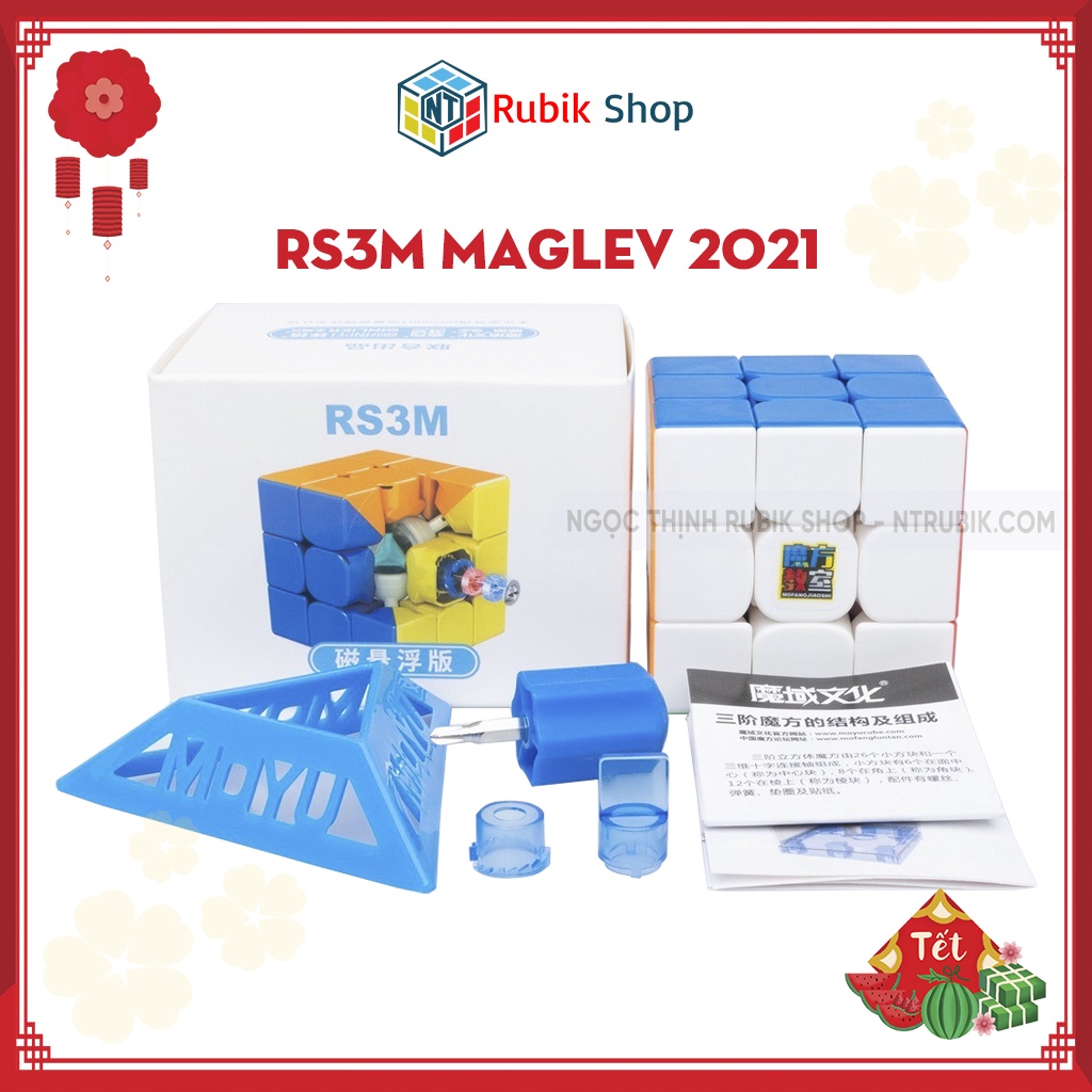 [Siêu Hot] Rubik 3x3x3 MFJS RS3 M 2021 MAGLEV Stickerless Rubik Nam Châm (Hãng Mod Nam Châm)