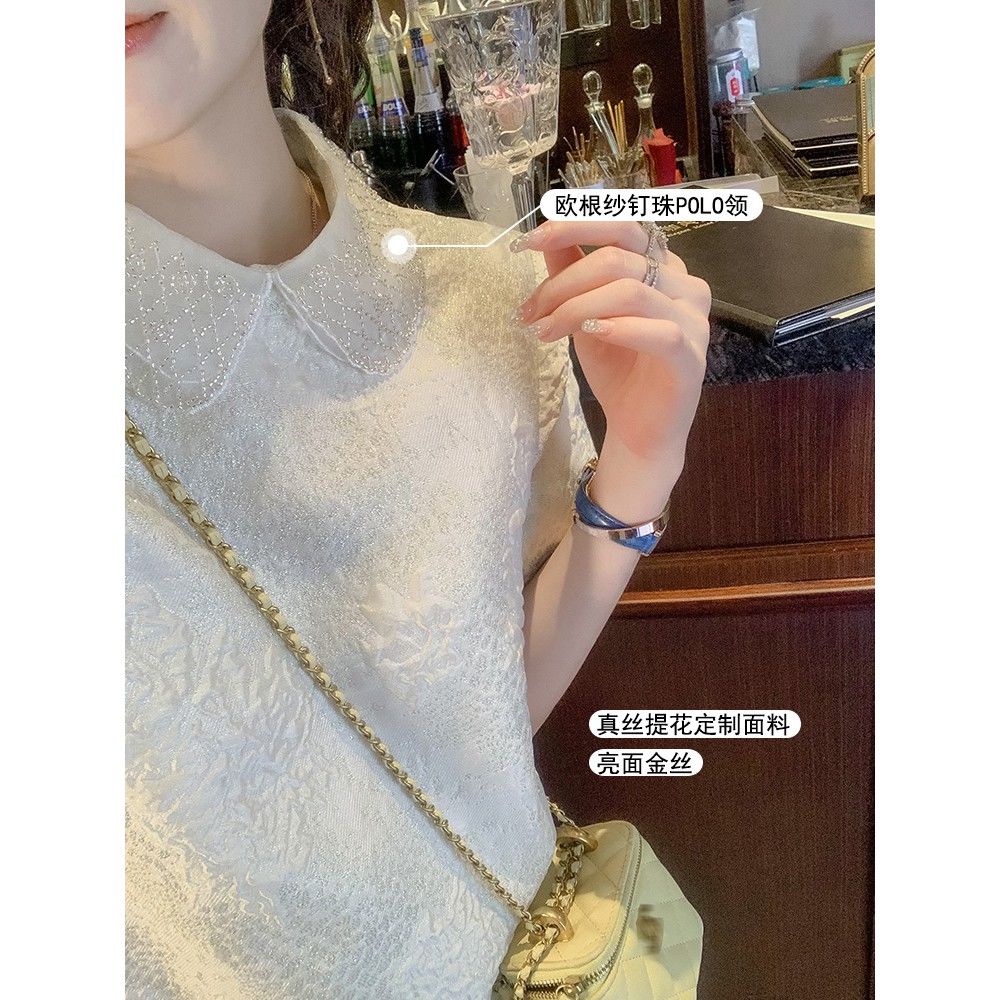 Fashionable foreign style and versatile short sleeve dress women's 2022 summer new design sense new Chinese cheongsam with skirt inside