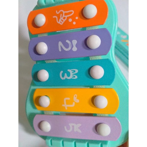 Combo 1 đàn xylophone 5 thanh, 1 kèn harmonica cho bé cảm thụ âm nhạc