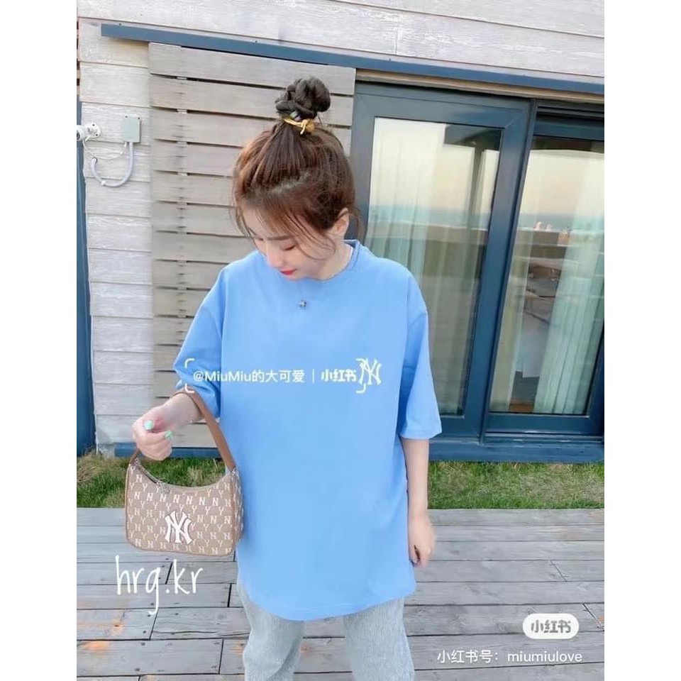 T shirt xanh da trời Áo đôi nam nữ NY blue FULL TAG