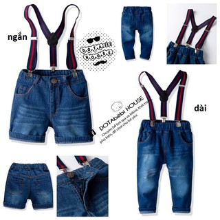 [10-13kg] Quần jean kèm đai yếm rời cho bé trai - DOTAbébi HOUSE