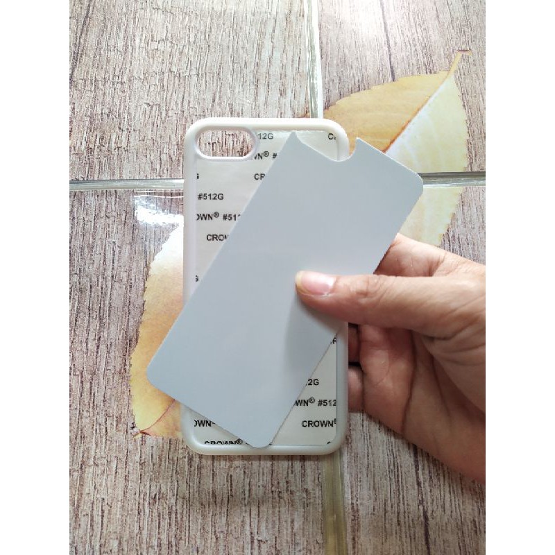 Phôi ốp lưng nhôm trắng sữa in chuyển nhiệt dòng iphone