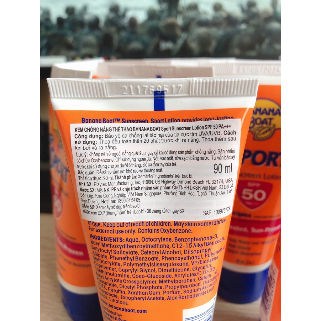 -Kem Chống Nắng thể thao Banana Boat Ultra Sport Sunscreen Lotion SPF 50 90ml. Hàng chính hãng DKSH Việt Nam.