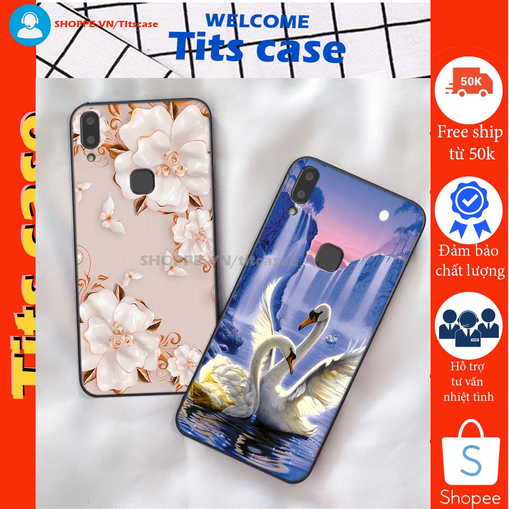 Ốp lưng Vivo V9 / V9 YOUTH in hình thiên nga,hoa may mắn, đặc sắc ĐỘC - LẠ - BỀN