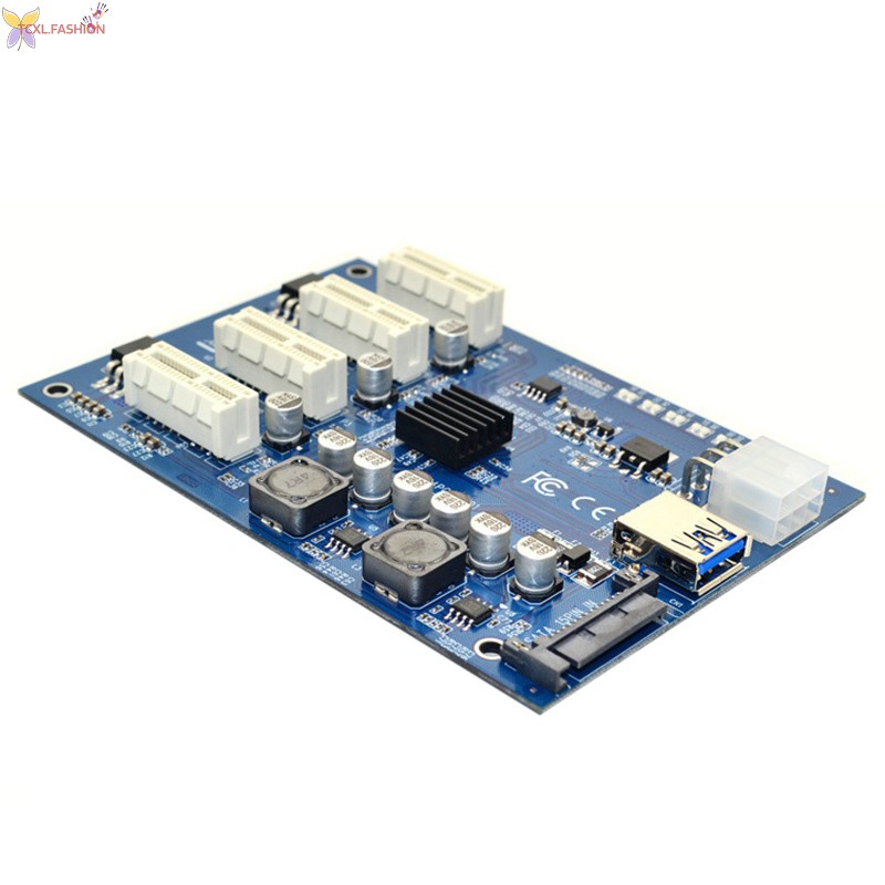 Card Đồ Họa Tcxl 1 Sang 4 Pci-E 1x M2 Mở Rộng Khe Cắm 4 Cổng Pci-E Sang Pcie