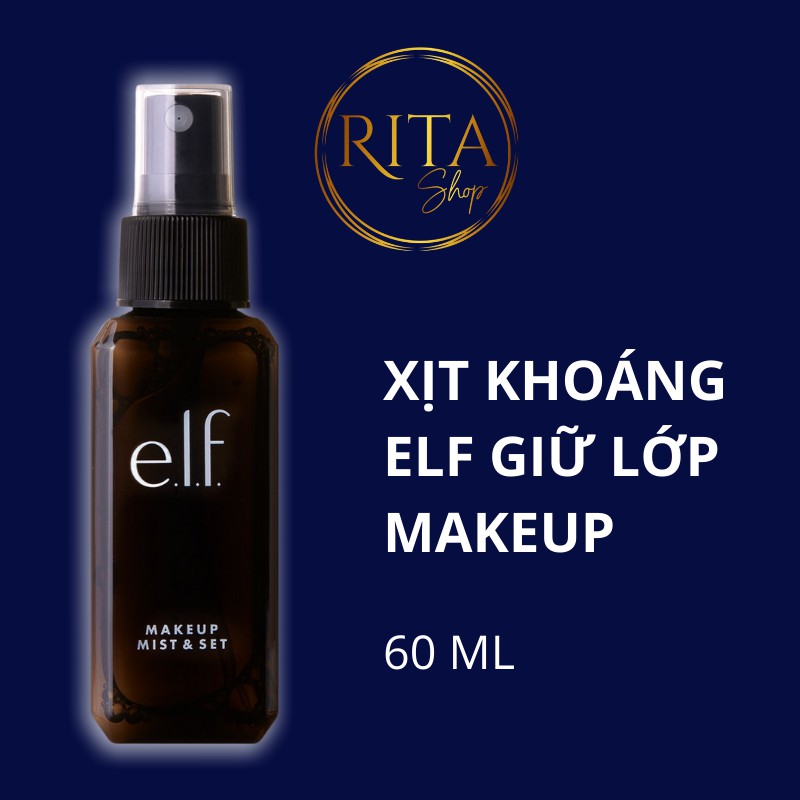 Xịt khoáng giữ &amp; khóa lớp makeup Elf Makeup Mist &amp; Set - dupe của xịt khoáng giữ lớp trang điểm MAC