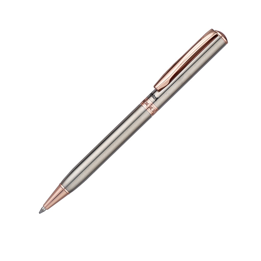 Bút Ký Cao Cấp/ Bút Doanh Nhân Thân Kim Loại Mạ Vàng Nắp Rời/ Nắp Vặn PENTEL- HÀNG CHÍNH HÃNG