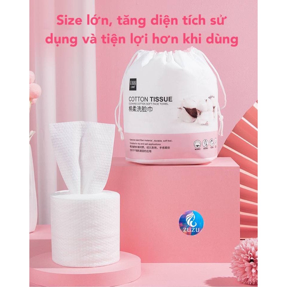 CUỘN 60 KHĂN MẶT 20X20 khô tẩy trang đa năng .Khăn lau mặt khô dùng 1 lần MẶT NHÁM VÊ SINH VÀ KHÔNG BỊ XỔ BÔNG