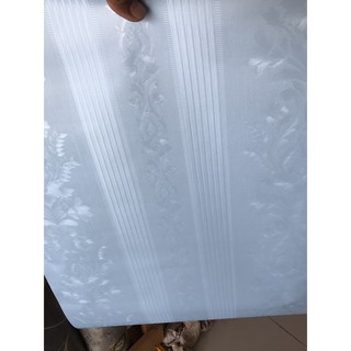 10M Giấy Dán Tường Màu xanh sọc hoa văn nổi khổ 45cm có sẵn keo trang trí phòng.
