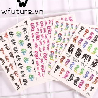 (Hàng Mới Về) Miếng Dán Trang Trí Móng Tay Hình Rồng Trung Hoa Không Thấm Nước