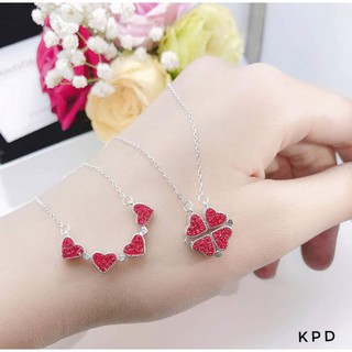 Dây chuyền bạc mặt cỏ 4 lá (đeo được 4 kiểu)