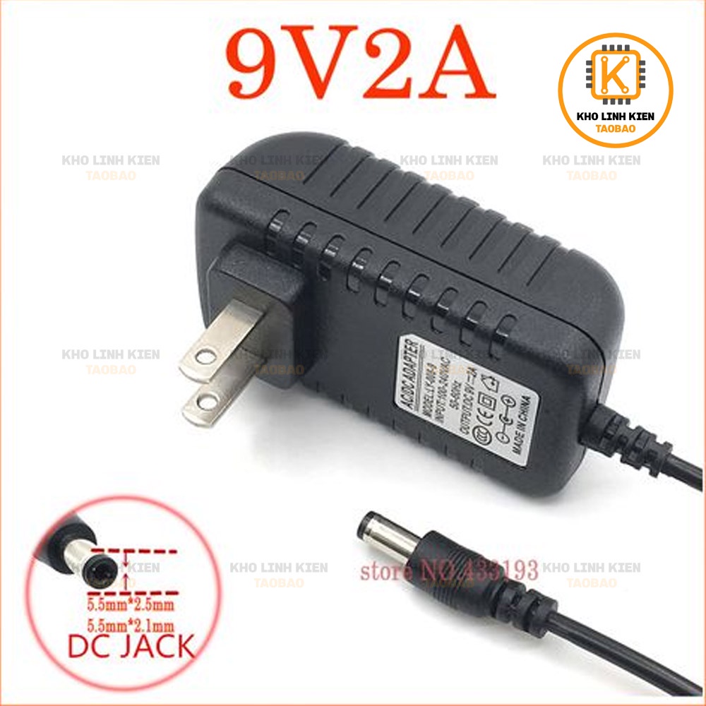 Nguồn adapter 5V1A 5V2A  9V1A  9V2A 12V1A 12V2A 12V3A 12V4A 12V5A 24V1A 24V2A 24V3A 24V5A 5.5x2.1mm cho nhiều thiết bị