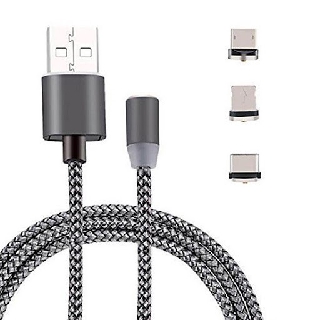Dây cáp sạc nam châm Đa năng 3 đầu Dây dù chống đứt (Lỗi 1 đổi 1)