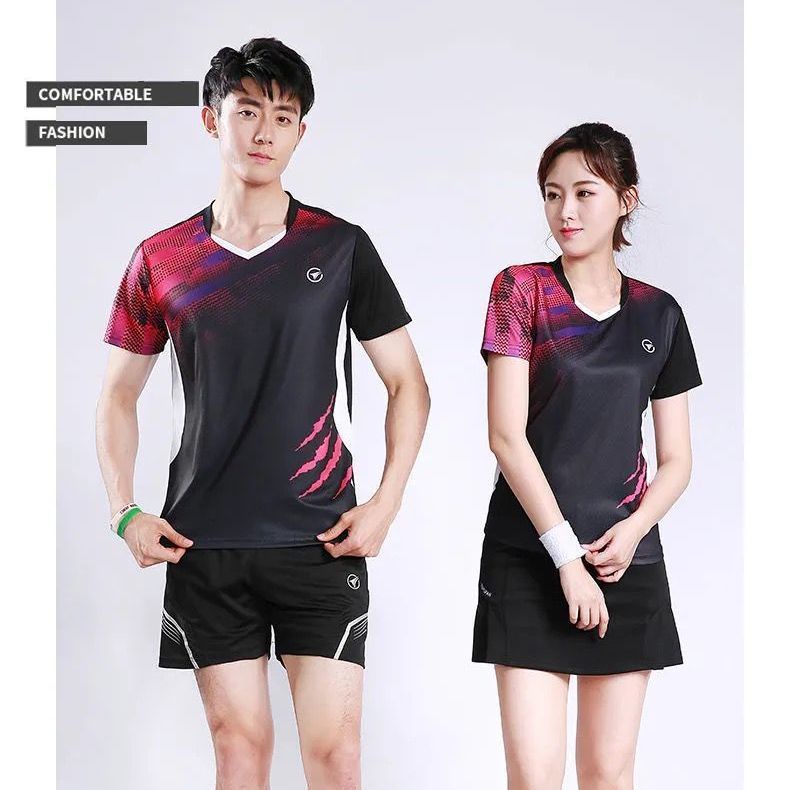 Bộ Quần Áo Chơi Cầu Lông Tay Ngắn Nhanh Khô Thời Trang Cho Nam Và Nữ