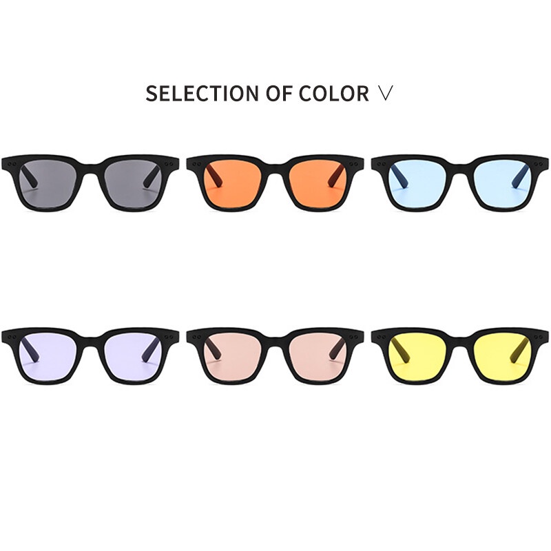 Kính Mát Gọng Vuông Trong Suốt Phong Cách retro Cho Nam Và Nữ