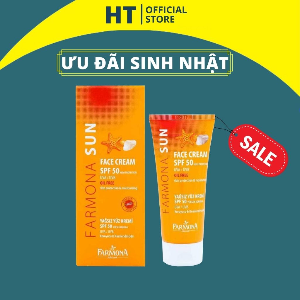 Kem Chống Nắng FARMONA Sun Face Cream SPF50 Oil Free Dành Cho Da Dầu Mụn