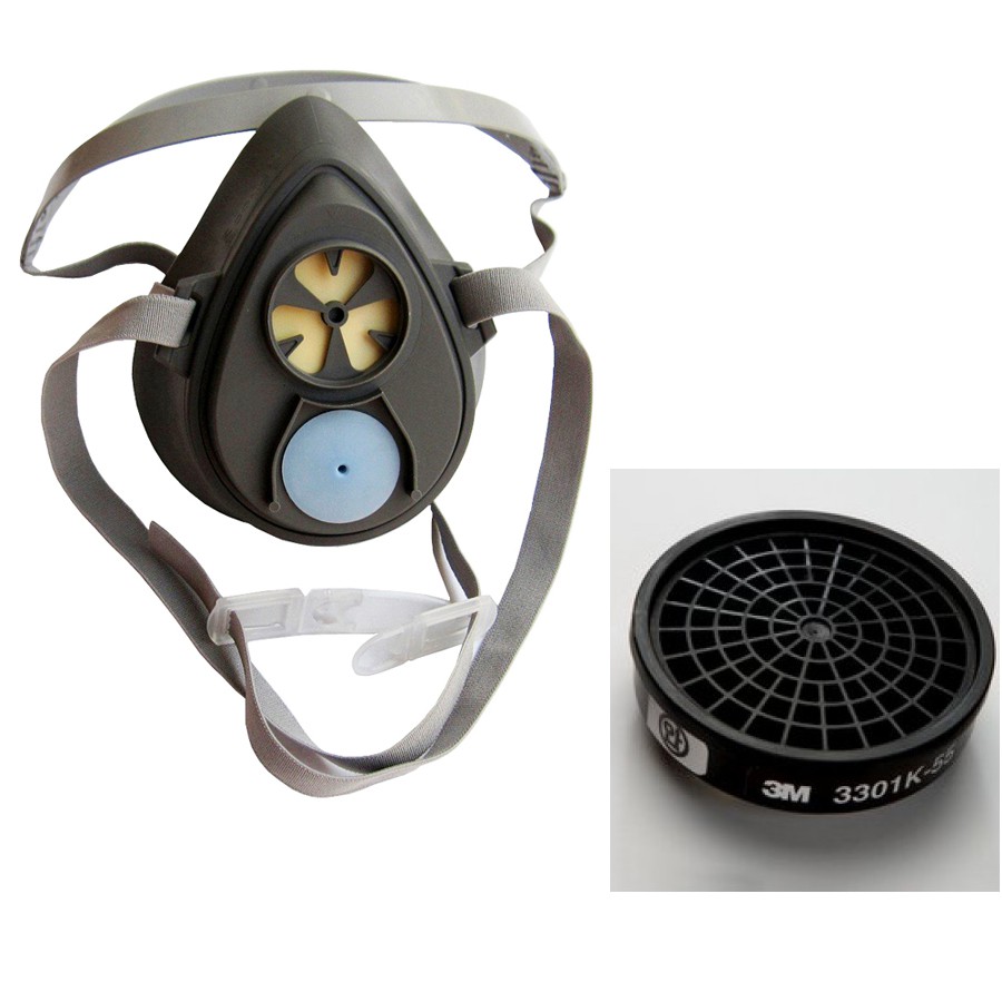Mặt nạ nửa mặt sử dụng 1 phin lọc 3M Reusable Half Face Mask Respirator 3100 ducthanhauto