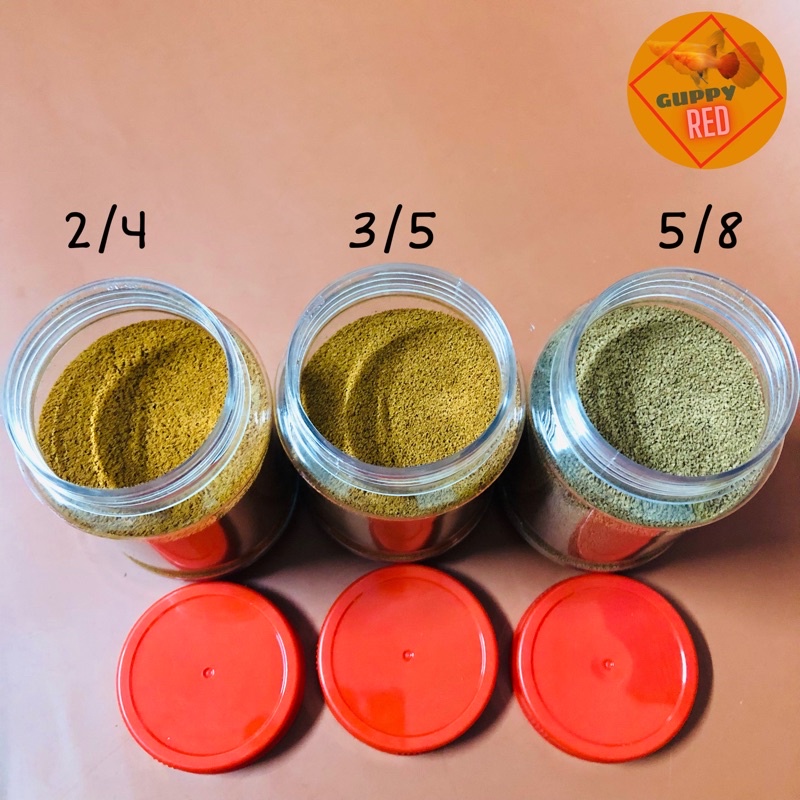 Cám Thái INVE  2/4, 3/5, 5/8  hàm lượng Đạm cao cho cá guppy ,betta