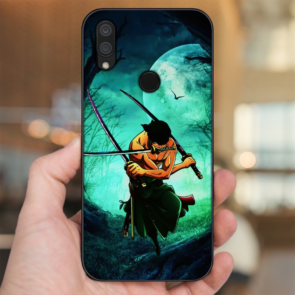 Ốp lưng Xiaomi Redmi 7 viền đen in hình Zoro One Piece