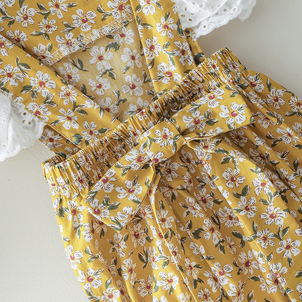 Áo liền quần in họa tiết thời trang đáng yêu cho bé gái