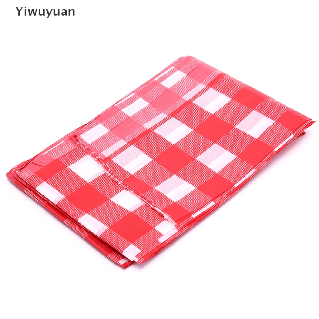 &lt; Yiwuyuan &gt; Khăn Trải Bàn Kẻ Caro Đỏ Dày Dùng Một Lần Trang Trí Nhà Cửa Tiệc Cưới Bán Chạy